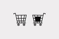 Shopping trolleys symbol vector illustration.ÃÂ  Trolley icon. Delivery service logo.